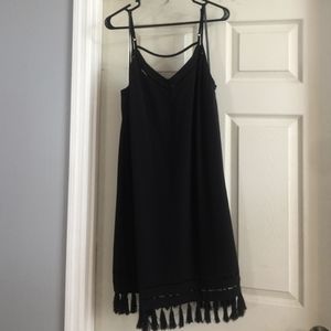 Gianni bini black tassel dress